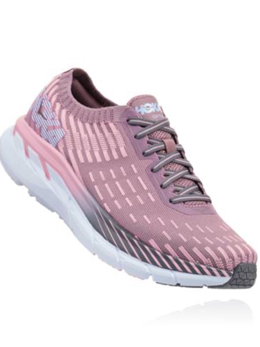 Hoka One One Clifton 5 Knit Women's Cameo, Pink Toadstool Size 9.5 Running